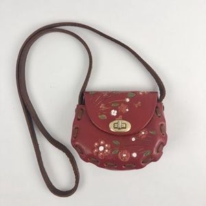 Vintage Mini Leather Tooled Purse
